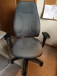 Grey fabric, high backed office/task chair