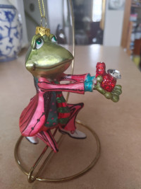 Vintage Christmas Ornament Frog Prince Groom Engagement Proposal