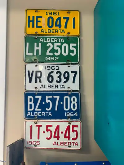 Vintage Alberta license plates, View more