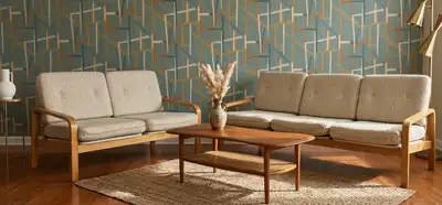 mid Century Modern  Scandinavian Style Bentwood Sofa Set, View more