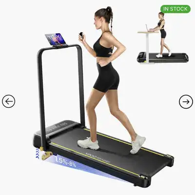 Sealed foldable treadmill with incline remote /app, View more