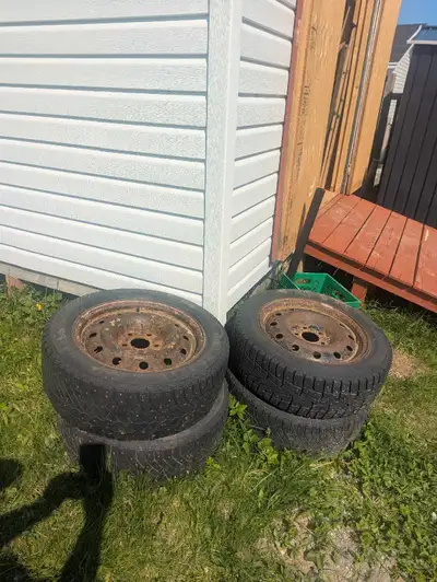 FREE winter tires mounted on rims, size 215/55R16. Tires are shot. But rims are in good shape. Worth...