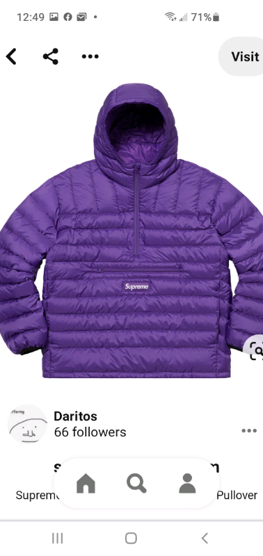 Supreme Half Zip Micro Down Jacket - Large, View more