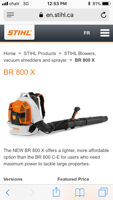 WANTED: STIHL BR600/700/800X/450 BACKBlowerS  for CASH $ in Lawnmowers & Leaf Blowers in Edmonton - Image 2
