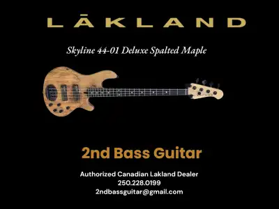 New Lakland Skyline 44-01 Deluxe in stock and available from 2nd Bass in Canada. Spalted Maple Natur...