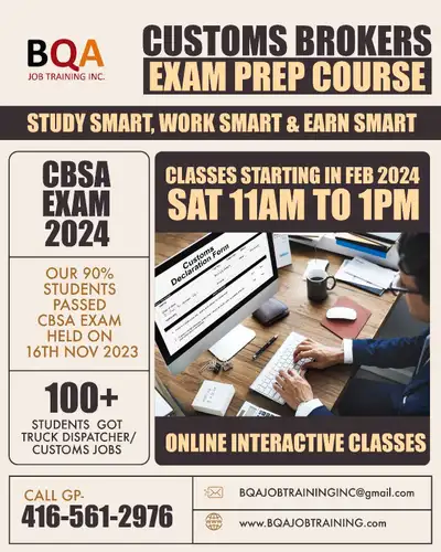 CUSTOMS EXAM PREP COURSE STARTING 15 MAR 25 , View more