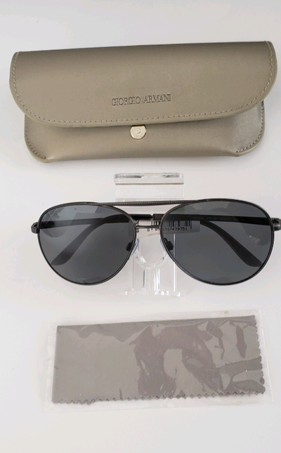 Giorgio Armani Polarized Aviator black Sunglasses AR6030Matt gry, View more
