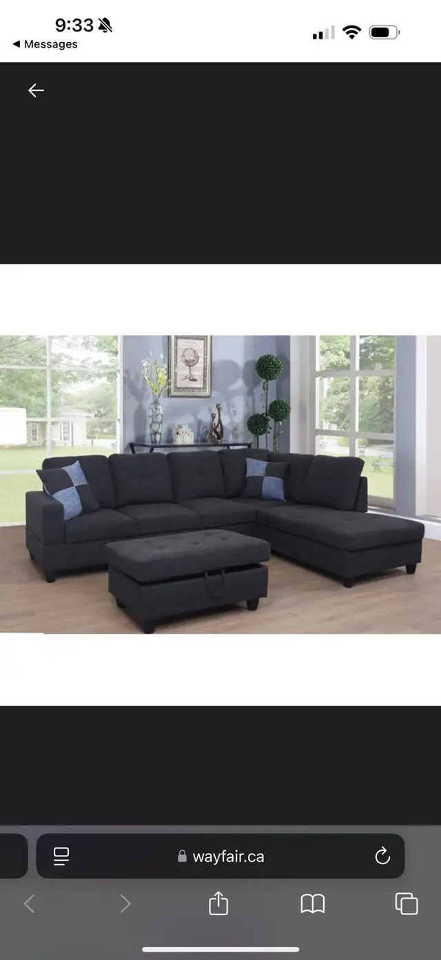 Palmer Square 3 Piece Upholstered Sectional in Couches & Futons in City of Halifax - Image 4
