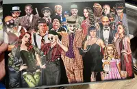 Al Abbazia Signed Print Pop Culture Icons 11x17 Villians