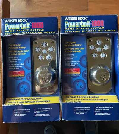 2 Weiser Lock Powerbolt 1000 Deadbolts, View more