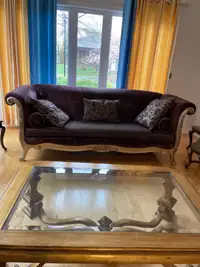 Sofa , wooden silver plated