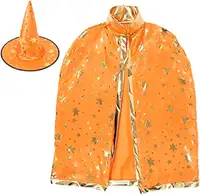 Halloween Costume Wizard Cape Witch Cloak with Hat