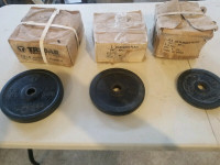 Rubber coated 1 inch hole weight plates  - $1 per pound 