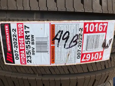 I'm selling a set of four Motomaster Hydra Edge Tour tires, size 235/55R17 99V, These are brand new...