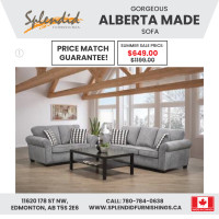 Spring Sale!! Gorgeous, Alberta Made Sofa Blow Out