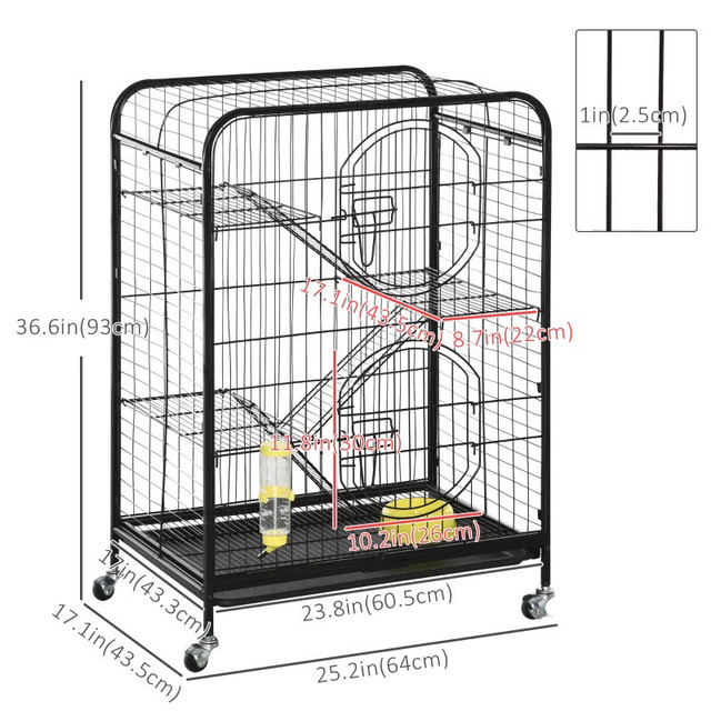 Rolling Small Animal Cage 36.6" Pet Rabbit Ferret Playpen in Small Animals for Rehoming in Markham / York Region - Image 4