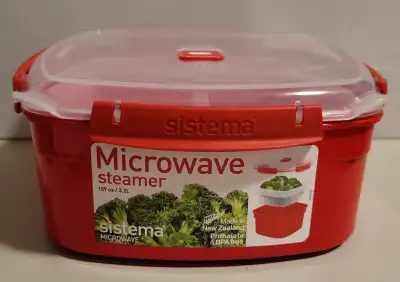 Brand New Sistema Large 3.2L Microwave Steamer - Red Made in New Zealand