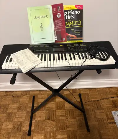 CASIO CTK2400 digital keyboard w/ X-Style KB stand package:AC a, View more