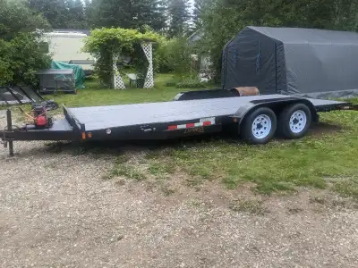 18 foot trailer has had very little use. Four new tires and rims (the original tires were weather ch...