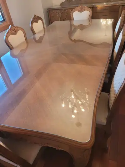 Antique Dining Table and Credenza, View more