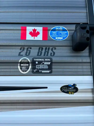 Open Range travel trailer 26BHS total length bumper to bumper 30ft RV dealer maintained with all rec...