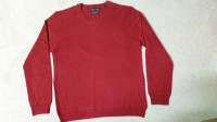 NEW BURGUNDY KENNETH COLE CASHMERE CREW NECK SWEATER