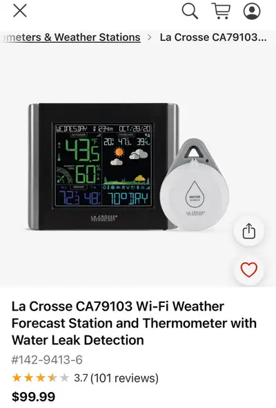 La Crosse Technology CA79103 Weather Station, View more
