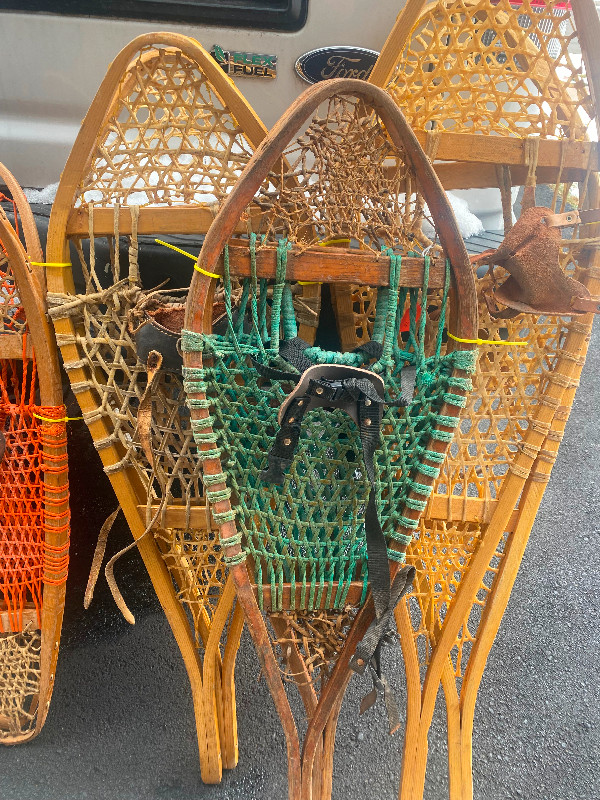 Pairs of Genuine Wooden Snowshoes in Fishing, Camping & Outdoors in Moncton - Image 2