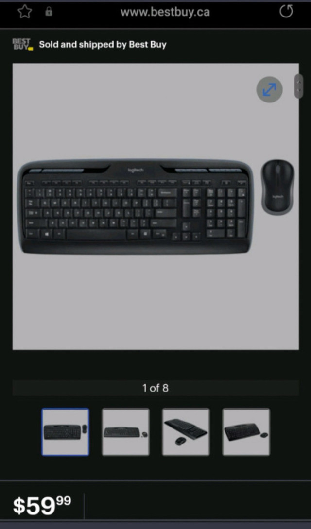 New! - Logitech Wireless Desktop MK320 mouse keyboard combo  in Mice, Keyboards & Webcams in St. Catharines - Image 3