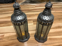 Pressed tin lamps Spanish? Asian? East Indian? style