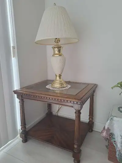 Side table  &  lamp, View more