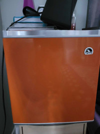 Orange Igloo mini fridge 
