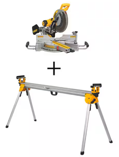 15A Dewalt 12" Double Bevel Sliding Compound Miter Saw & Stand, View more