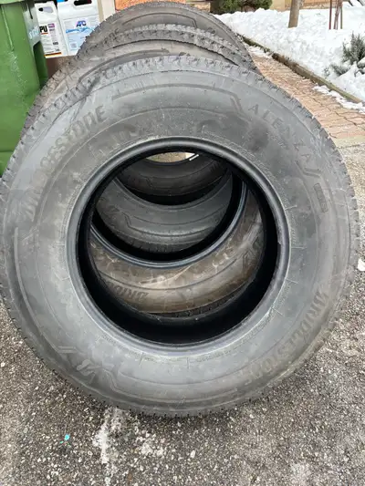 Set of 4 Bridgestone Allenza AS2 LT tires. LT265/70R18 taken off a 2024 Silverado with 1500kms on th...