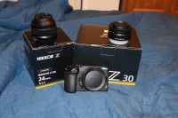 Nikon z30 with 16-50 and 24 f1.7
