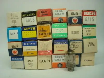 Many vintage output, radio + audio pre amp tubes, View more