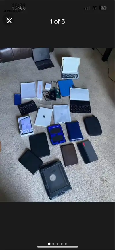 I’ve lots ipad cases iPhone everything in the photos iPhone cases will fit iPhone 12 I believe Cases...