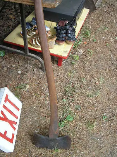 Antique double head axe Tools etc., View more