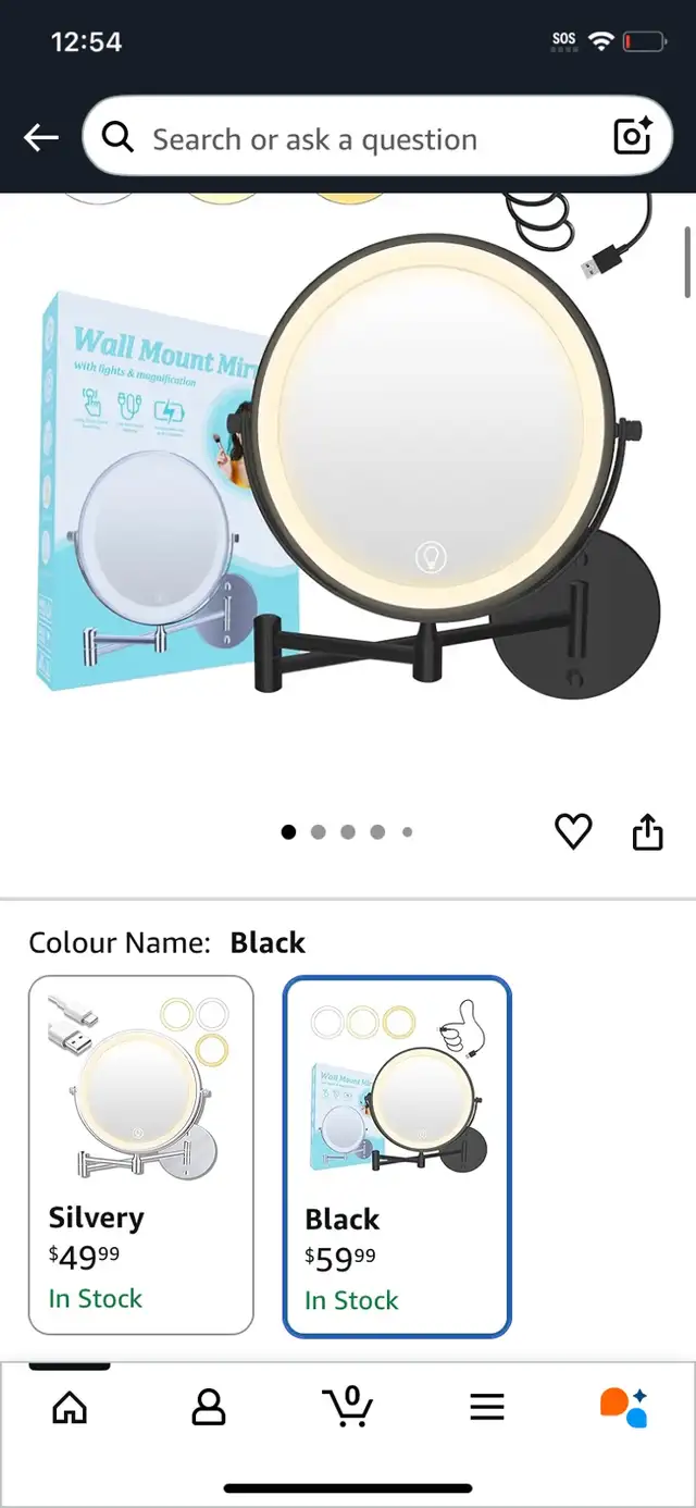 Wall Mount Makeup Mirror in Bathwares in Oakville / Halton Region - Image 2