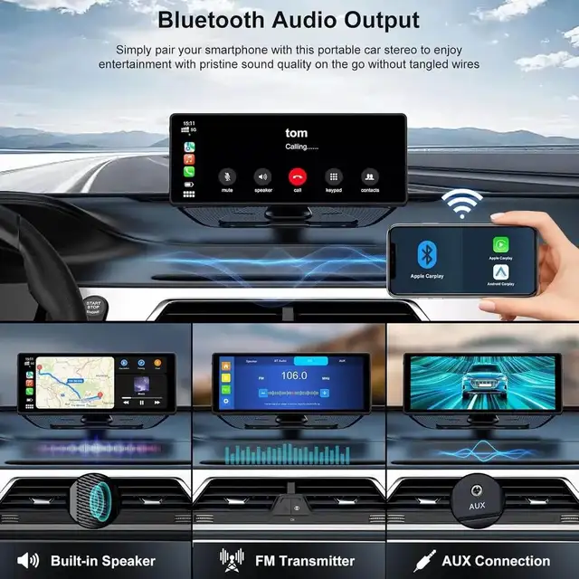 *Brand New* Car Stereo Radio Wireless CarPlay Apple Android63848996373761122