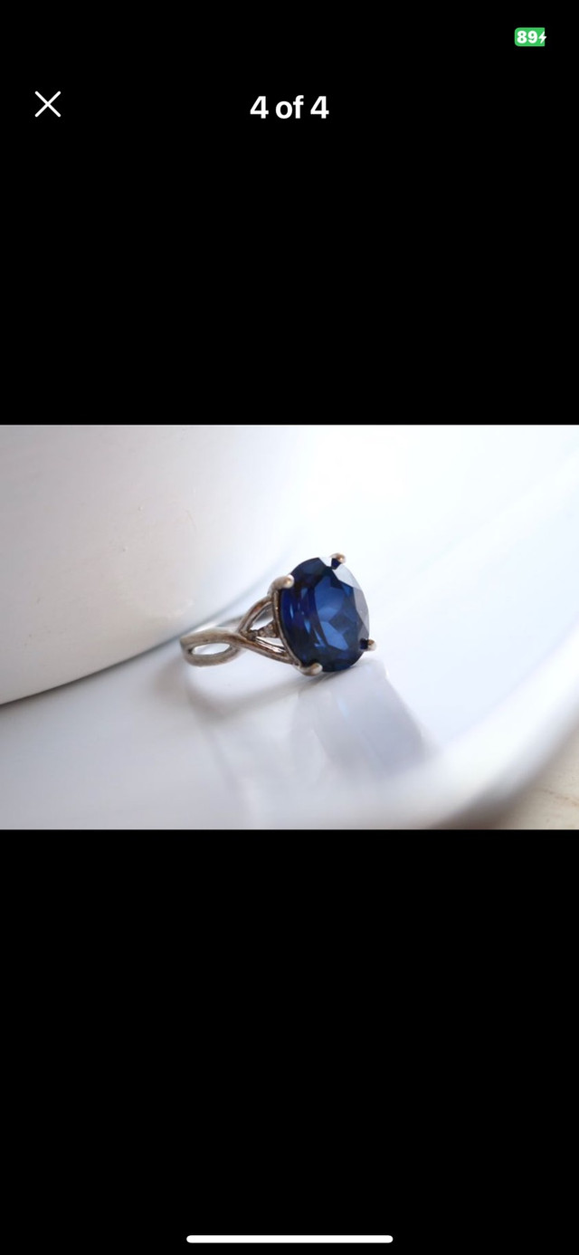 Large Sapphire and Diamond ring in Jewellery & Watches in Leamington - Image 3