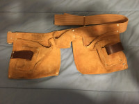 KUNY'S beige leather carpenters tool belt