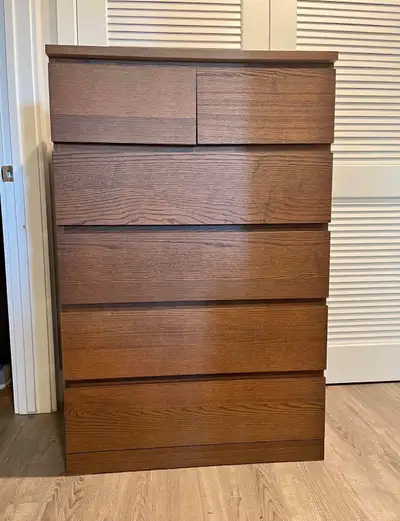 IKEA brown tall dresser 6 drawers, View more