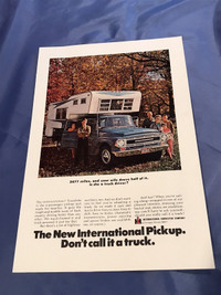 1968 International Travelette Truck with Camper Original Ad