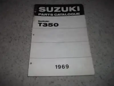 For sale 1969 Suzuki T350 Parts Catalogue in good condition.... This item is is 82 pages and shows t...