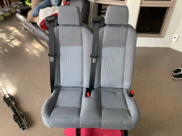 2 person removable seat with integrated seat belts