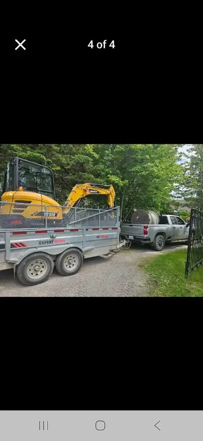 Truck with plow, mini excavator, dump trailer! Up for sale a fantastic set up. 2022 chevrolet silver...