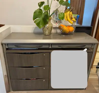 Unique Bar height table with bottom cabinet, View more