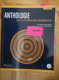 Anthologie de la littérature québécoise, 3e édition