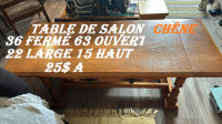 Table de salon en chêne